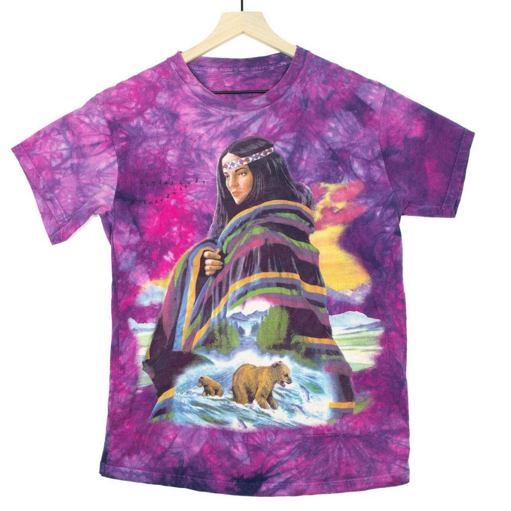1997 Native American Woman with Bears Tie Dye